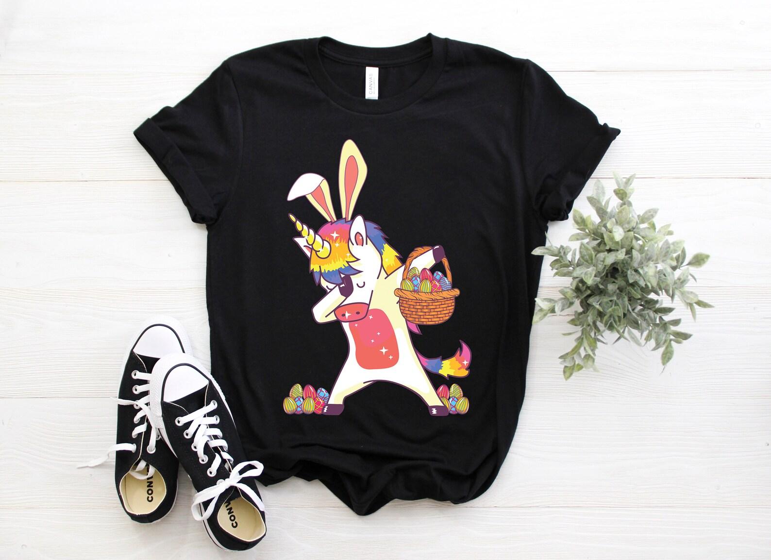 Easter Unicorn Dabbing Basket Eggs Happy Easter T-Shirt, Easter Bunny, Kids,  Easter, Funny Easter Shirt, Easter Gift, Easter Gifts, 110