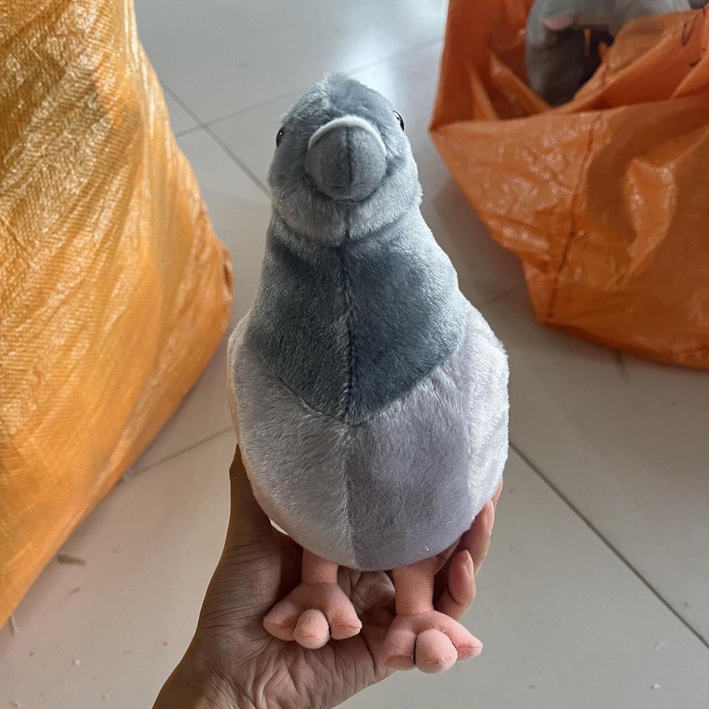 Pigeon Plush Toys High Fidelity Anime Cute Plushie Peace Bird Animals Simulation Desktop Ornaments For Home Decoration