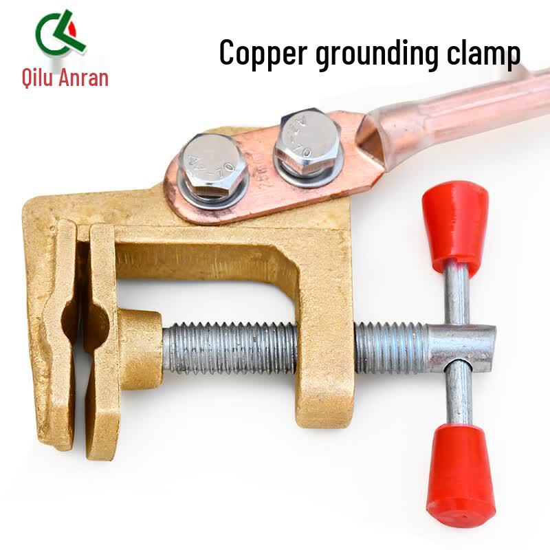 Qilu Anran Double-Hole Copper Ground Clamp