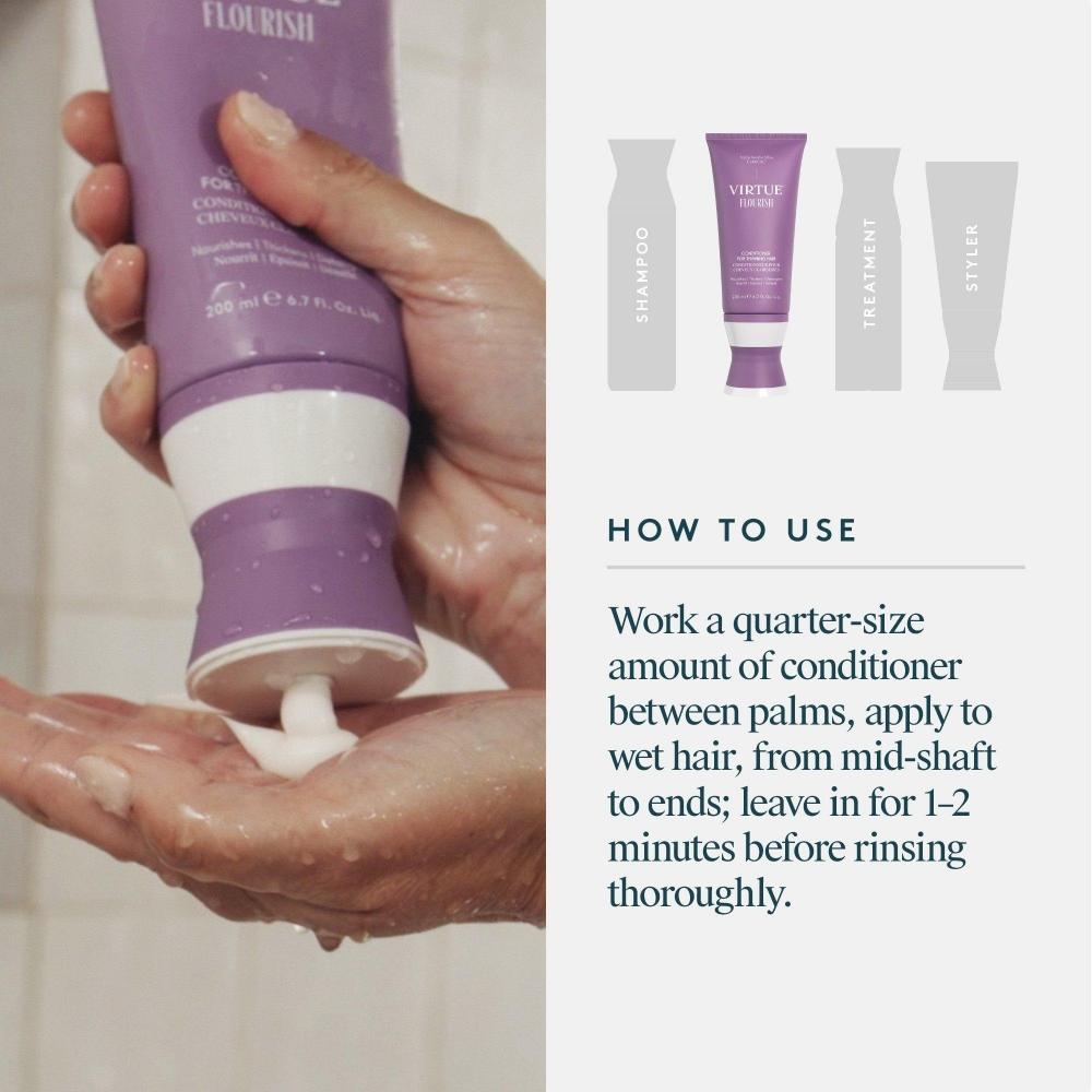 Virtue Travel Size Flourish Thickening   Detangling Conditioner 2.0 Oz