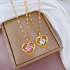 Light Luxury Love Temperament Micro Diamond Necklace Women'S Exquisite Wind Collarbone Chain With Jewelry