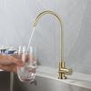 304 Stainless Steel Brushed Gold Kitchen Faucet 1/4" Water Purifier Faucet Direct Drinking Faucet Anti-Osmosis Purifier Tap