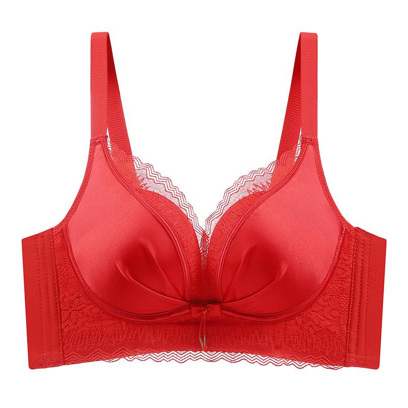 Gathering Bra for Women Anti Sagging Bra Without Steel Ring Breast Collection and Adjustment Bra