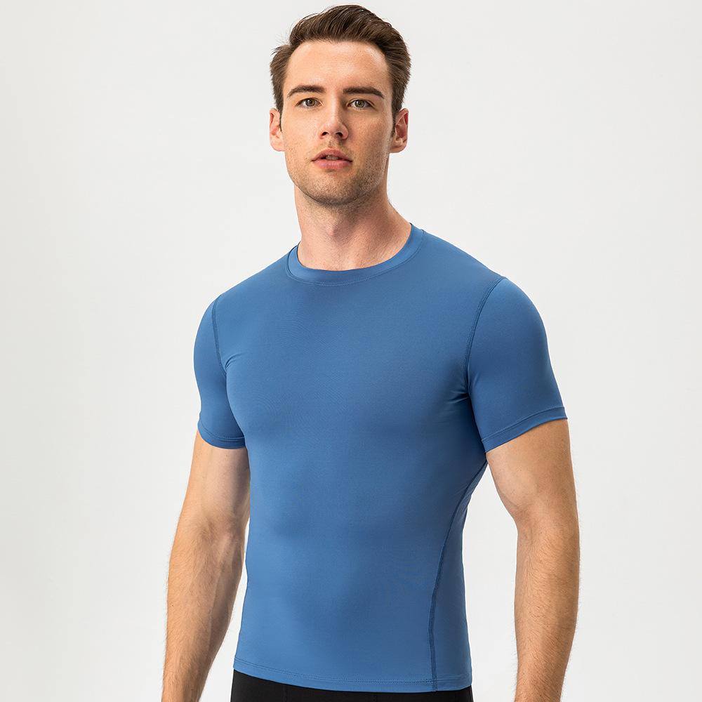 Men's Sports T Shirts Running Fitness Tight Training Jogging Shorts Sleeve Outdoors Tops