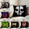 Anime C-Call of D-Duty Black Ops6 Pillow Case Anti-dustmite Pillowcase Invisible Zipper Silky Short Plush Sofa Cushion Cover