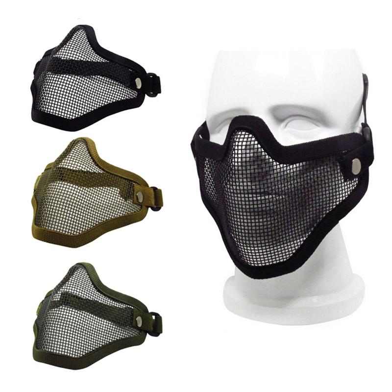 Airsoft Tactical Mask For Outdoor Hunting, Protective Mesh Mask, Bb Gun Shooting Accessories
