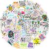 50 Inspirational Text-On-Video English Slogans Color Flowers Inspirational English Phrases Doodle Personality Stickers
