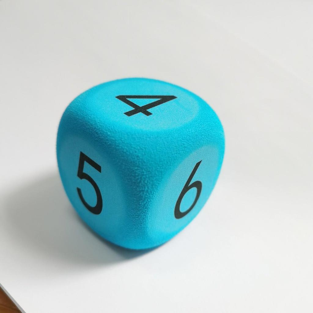 8cm EVA Rounded Corner Foam Dice - Six-Sided, 3.8cm Square
