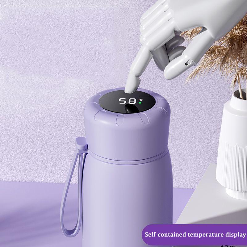 Intelligent Temperature Insulation Mug Stainless Steel Insulation Mug with Tea Separator Portable Kid's Kettle with Handle