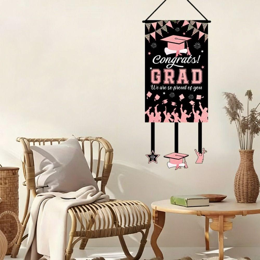 Photography Backdrop Graduation Door Flag Bachelor's Cap Graduation Decoration  Graduation Season