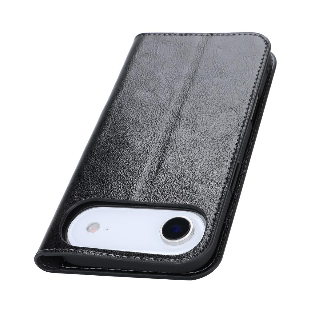 For iPhone 17 Air Case Crazy Horse Texture Split Leather Wallet Phone Cover