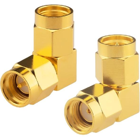Boobrie 2-Pack Upgraded SMA Female to RP-SMA Female Adapter DC-18GHz VSWR ≤1.15 RF Coaxial Gold-Plated Adadper for FPV Drone Signal Booster