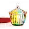 Beautiful European Style Multicolored High Transparency Glasses Candy Storage Jar for Decors and Organization at Homes