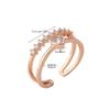 Elegant Heart-Shaped Adjustable Double-Row Ring - Perfect Valentine's Day Gift with Unique European & American Design