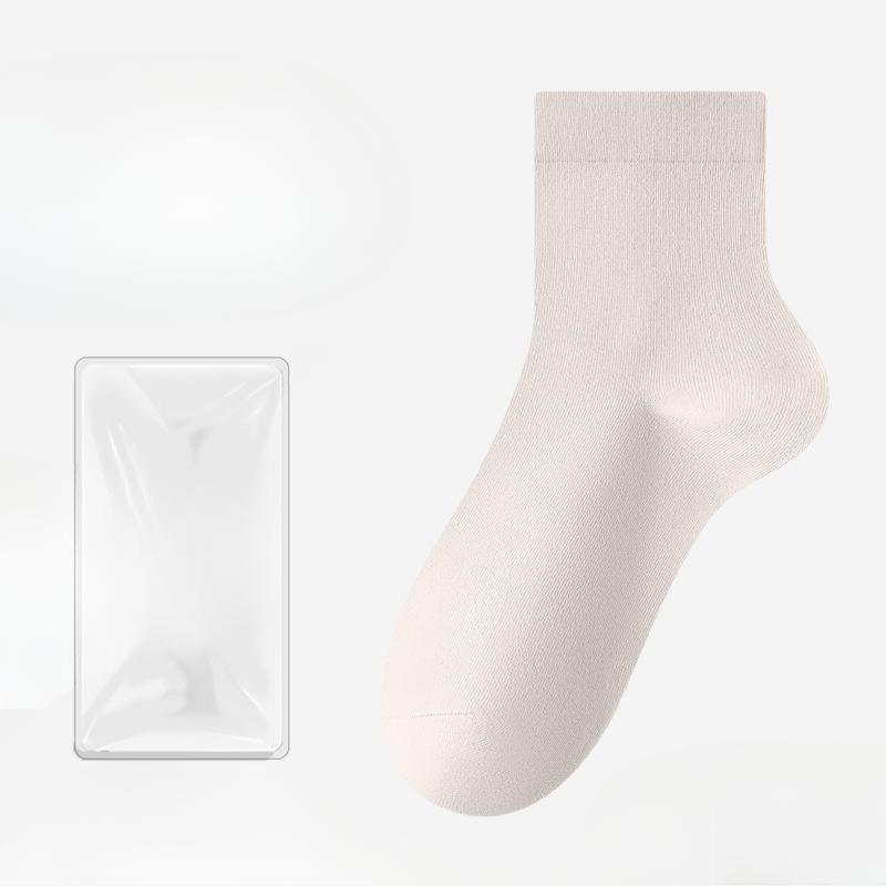 

Женские летние тонкие хлопковые дезодорирующие носки, впитывающие пот, однотонные, с нескользящей пяткой 1 pair