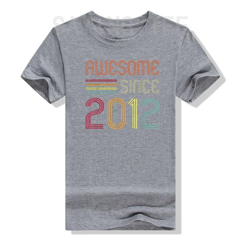 Awesome Since 2012 11th Birthday Retro TShirt 11 Years Old Sayings Graphic Tee Tops Short Sleeve BornIn2012 Clothes Gifts