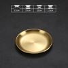 304 Stainless Steel Gold Korean BBQ & Dessert Plate, Flat-Bottom Fruit Tray