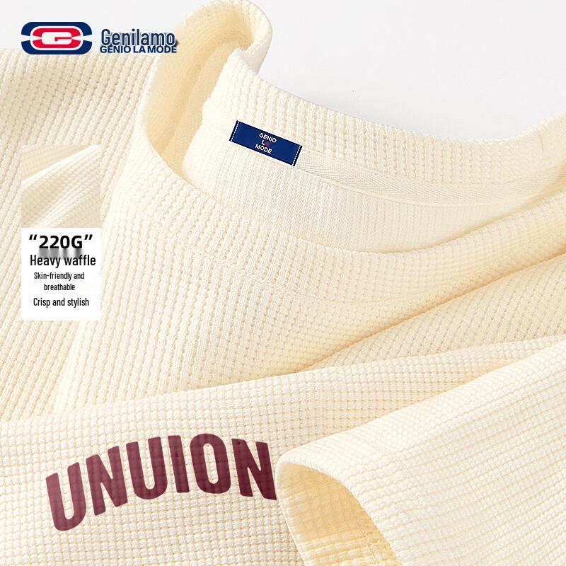 

GENIOLAMODE Men s Waffle Knit Short Sleeve T-Shirt 2XL