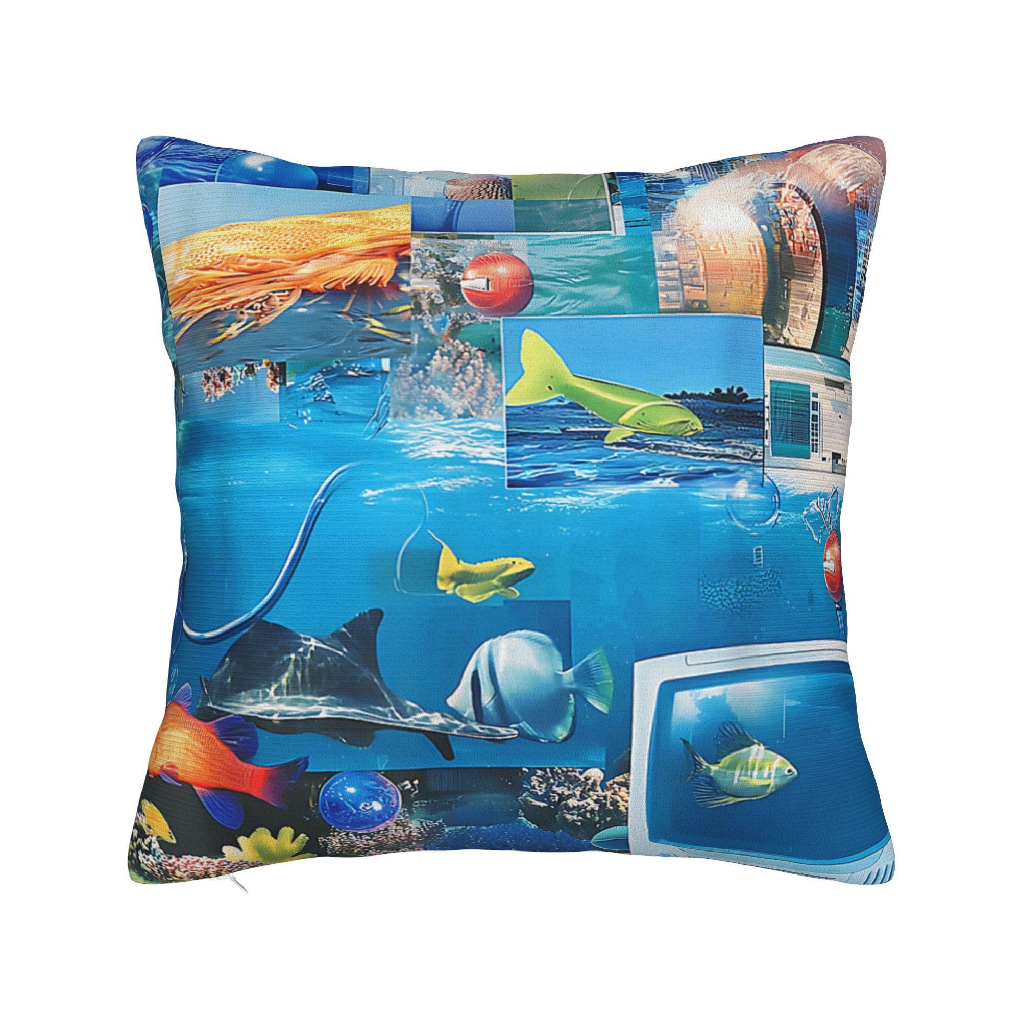 

Pillow Case Frutiger Aero Cat Meme Funny Headphone Kitty Cat Lover Pillow Cover For Living Room Sofa Retro Trendy Pillowcases 30cm x 30cm