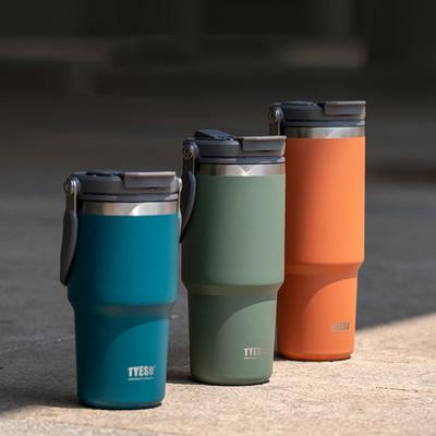 20/25/30oz Tyeso Stainless Steel Tumbler Thermo Bottles Cold and Hot Double-layer Insulated Cup Large Capacity Car Travel Mugs