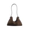 Premium Niche Bag Women's Autumn and Winter Suede Versatile Messenger Bag Simple Retro Casual Leather Portable Shoulder Bag