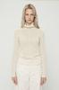 CURRENT Velvet Mesh Turtleneck Long Sleeve [Ivory]