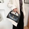 Vintage Mode Damen Handtaschen Runder Griff Einfarbig PU Leder Sanduhr Tasche Neue Designer Handtasche Luxus Umhängetasche