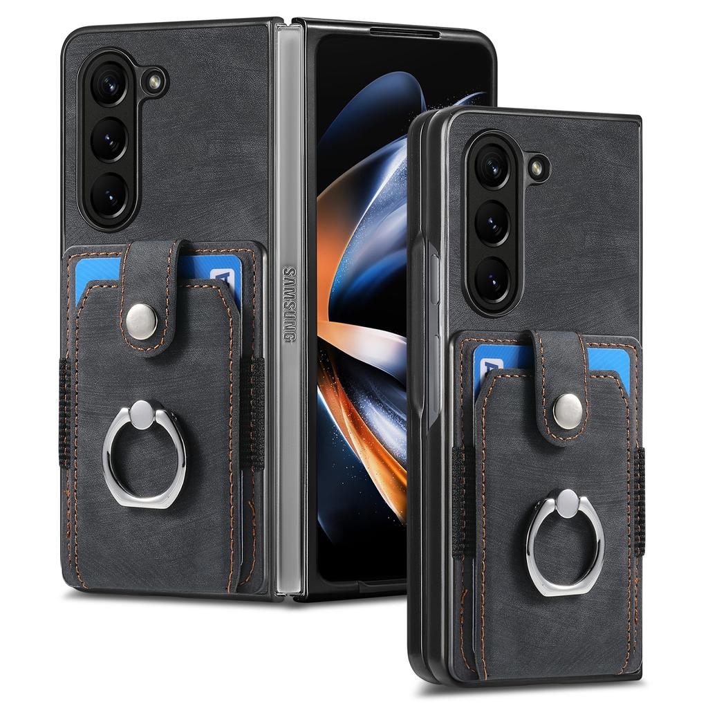 Applicable Samsung Samsung ZFold7 hardware ring card bag mobile phone case card holder fold54 protective case