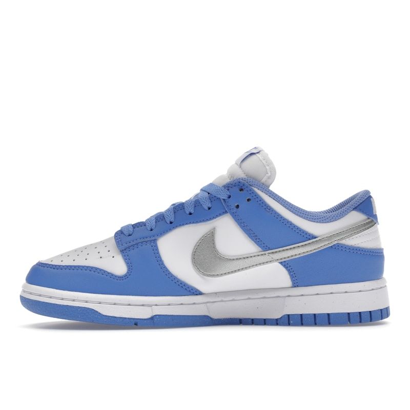 Nike Baskets Dunk Low Next Nature Royal Pulse pour femme, bleu, blanc métallisé et argent DD1873-402