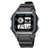 INS style men's small square adolescent student electronic watch, multi-functional temperament waterproof luminous watch