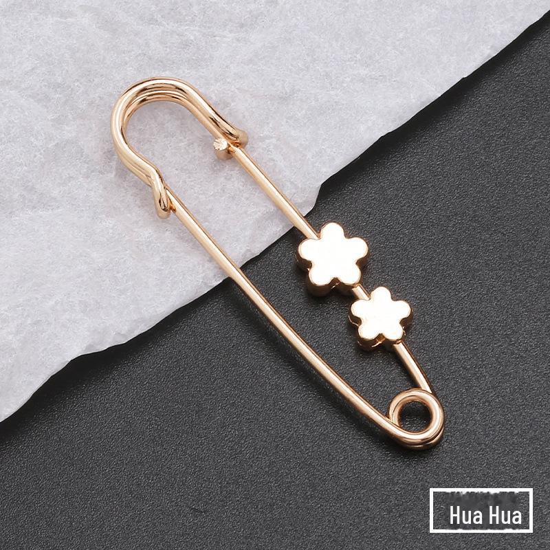Adjustable Waist Skirt Pin: Anti-Exposure Metal Brooch Clothing Accessory