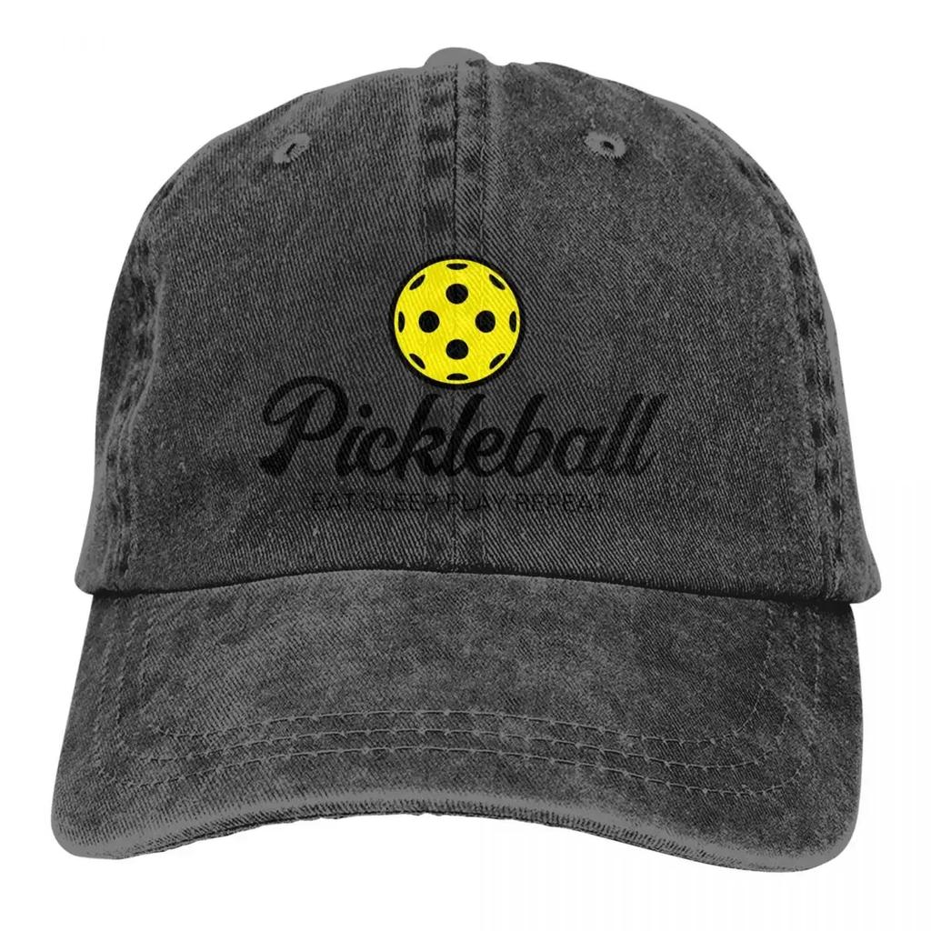 Pickleball Lover Enthusiasts Baseball Cap Merch Fashion Distressed Denim Racket Paddle Sport Headwear Men Summer Hats Cap