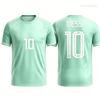 Men Messi No.10 Summer Football Short Sleeve T-shirt Jersey Fashion Oversized Daily Workout Wear Tops Kids Clothes