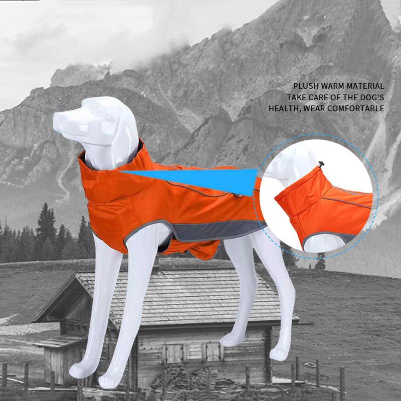 High Collar Big Dog Coat Jacket for Medium Large Dogs Winter Pet Clothes Labrador Shepherd Bulldog Raincoats Mascotas Clothing