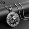 Xiweier Gothic Punk Hip Hop Round Pendant Necklace
