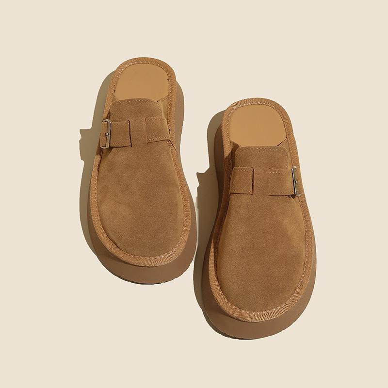 

Women s baotou half slippers Women s thick-soled spring and autumn lazy Boken cool slippers are comfortable 40