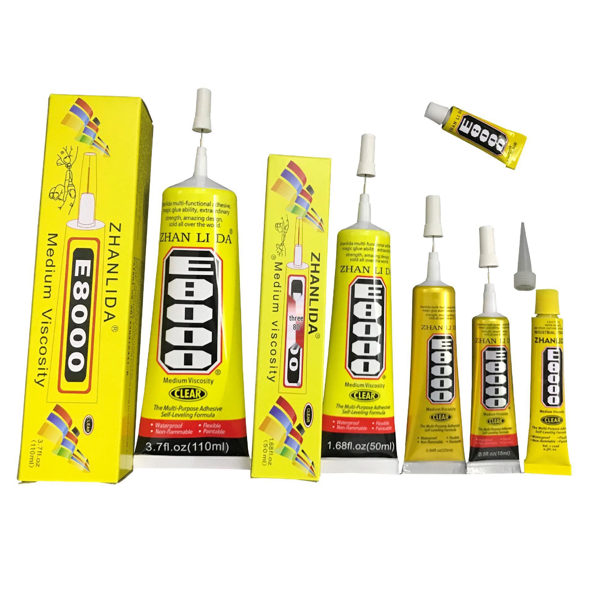 E8000 Rhinestone Adhesive: 3ml Soft Point Glue with Needle Applicator for Jewelry and DIY Crafts. 3ml