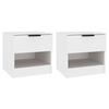 Nightstands 2 pcs. White Particleboard