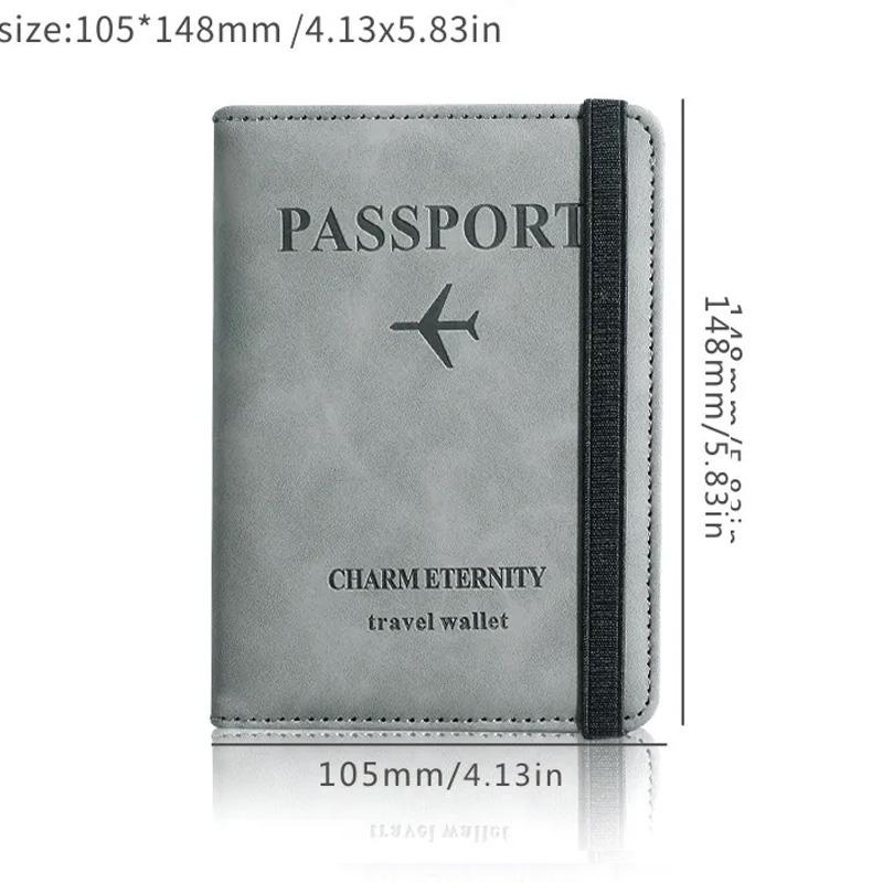

Дорожная обложка для паспорта, женский кошелек, держатель для паспорта с блокировкой RFID серый