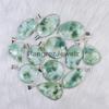 Green Smithsonite Pendant Bezel Pendant Brass Sterling Silver Pendant Hemimorphite Pendant Smithsonite Gemstone Pendant Necklace