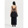 Lucky Chouette Color Mix Back Banding Pleated Skirt Lfkaa25130