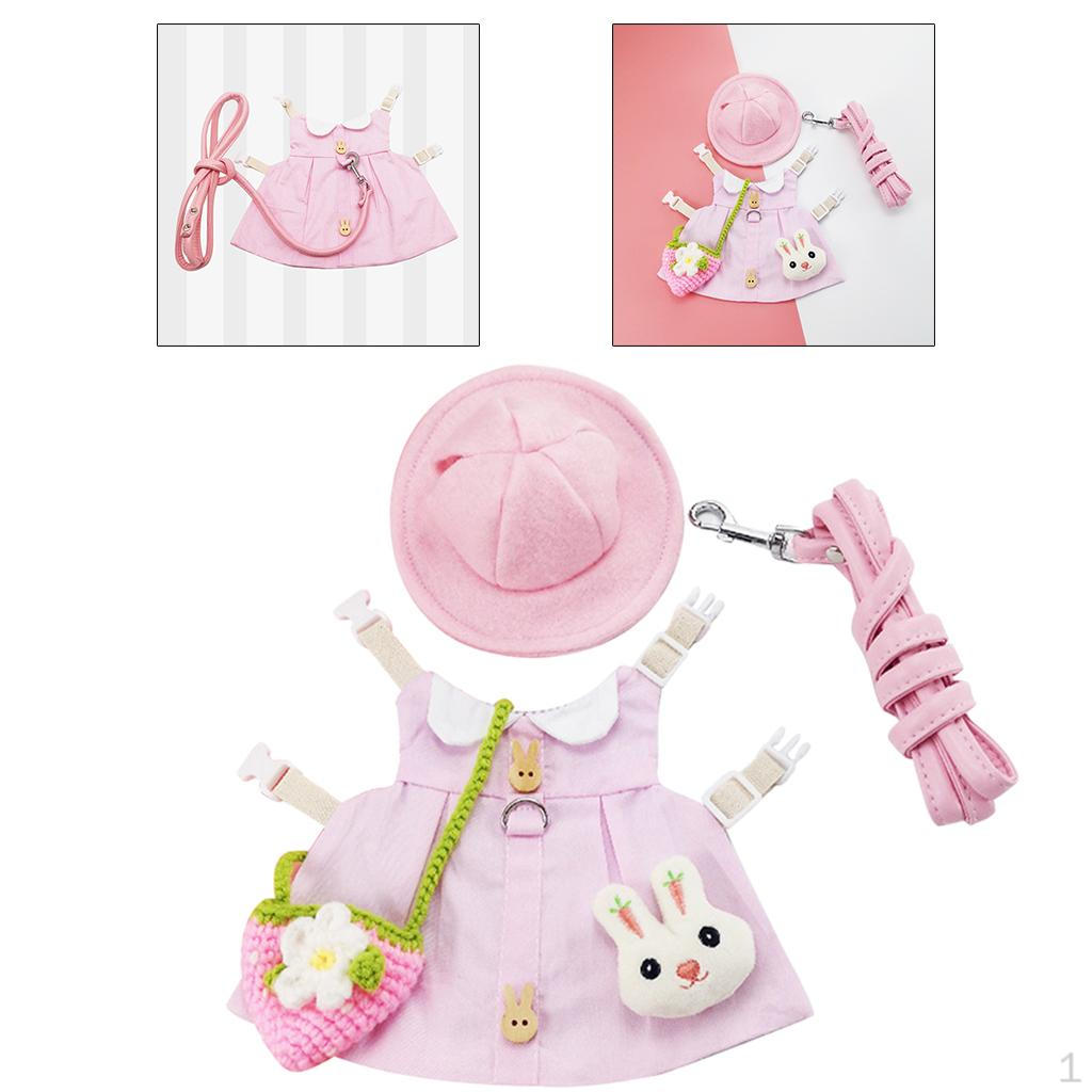Small Animals Pet Dress Set Rabbit Clothes for Autumn Party Wedding Outfit
