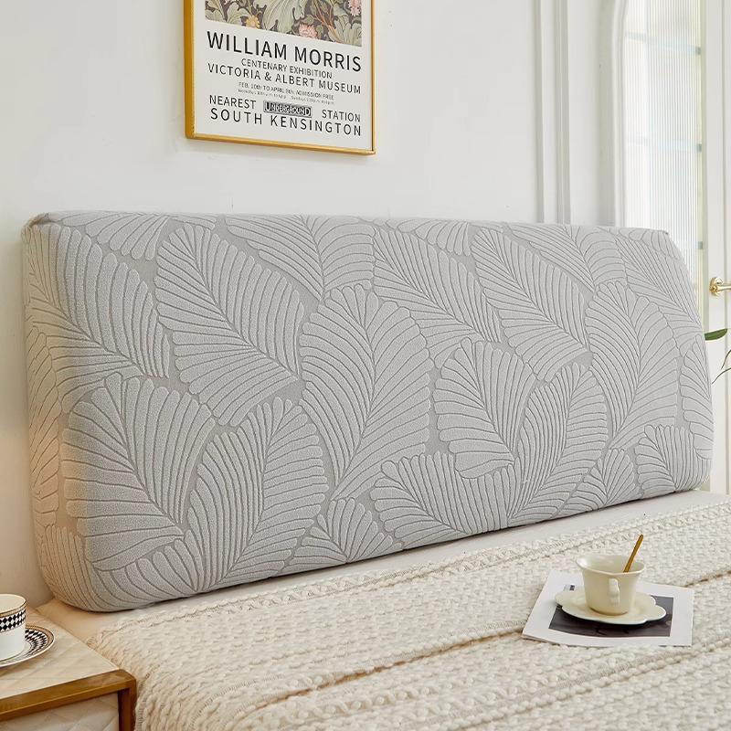 Jacquard Bed Headboard Cover Solid Color Elastic Bed Head Slipcover Bedroom Dust Cover All-inclusive Bed Backrest Cover