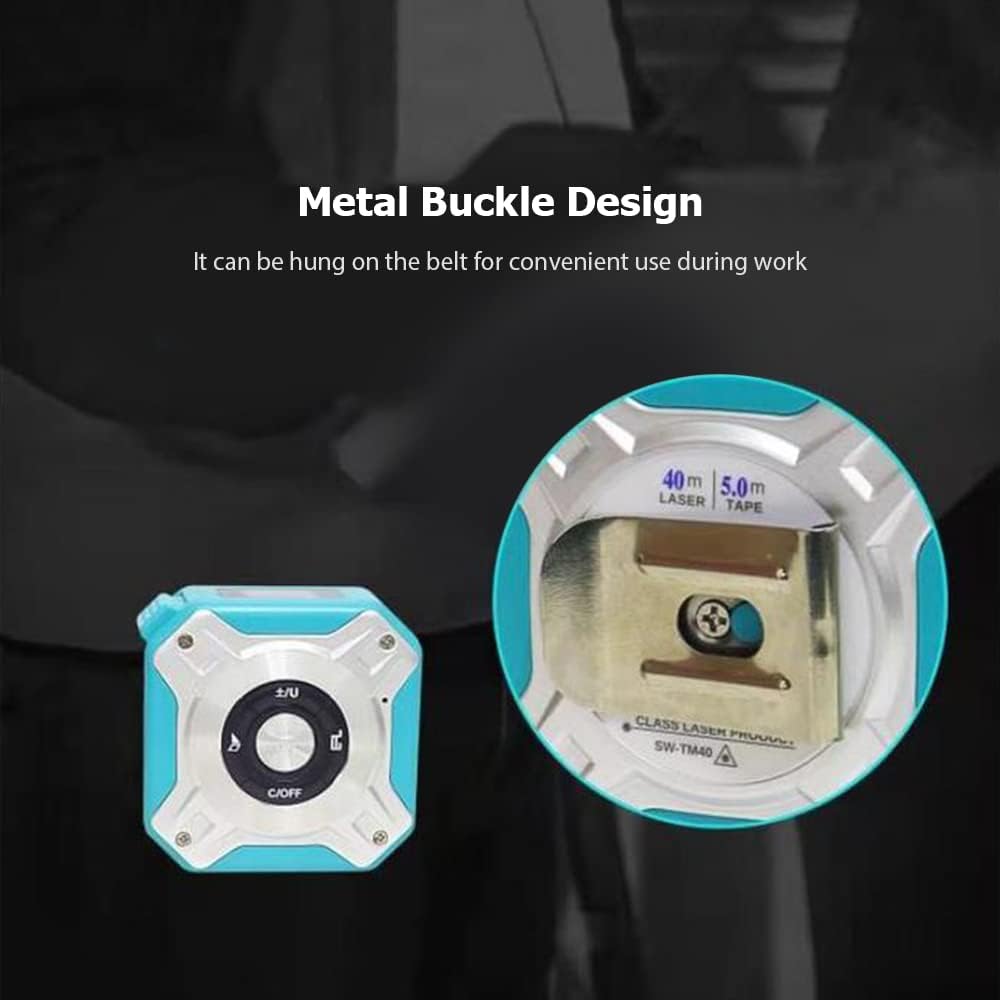 

Лазерная рулетка 3 в 1 Цифровой дальномер 16 футов Измерительная лента 131 фут Перезаряжаемая Многофункциональная Лазерная мера Расстояние/Площадь/Объем/Пифагорейская,