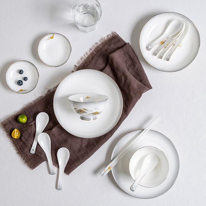 Deboer Jinshan Yinshan 46-Piece Bone China Dinnerware Set