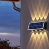 Warm/White/RGB Lights Solar Wall Lamp IP65 Waterproof Automatic Outdoor Lighting  Courtyard
