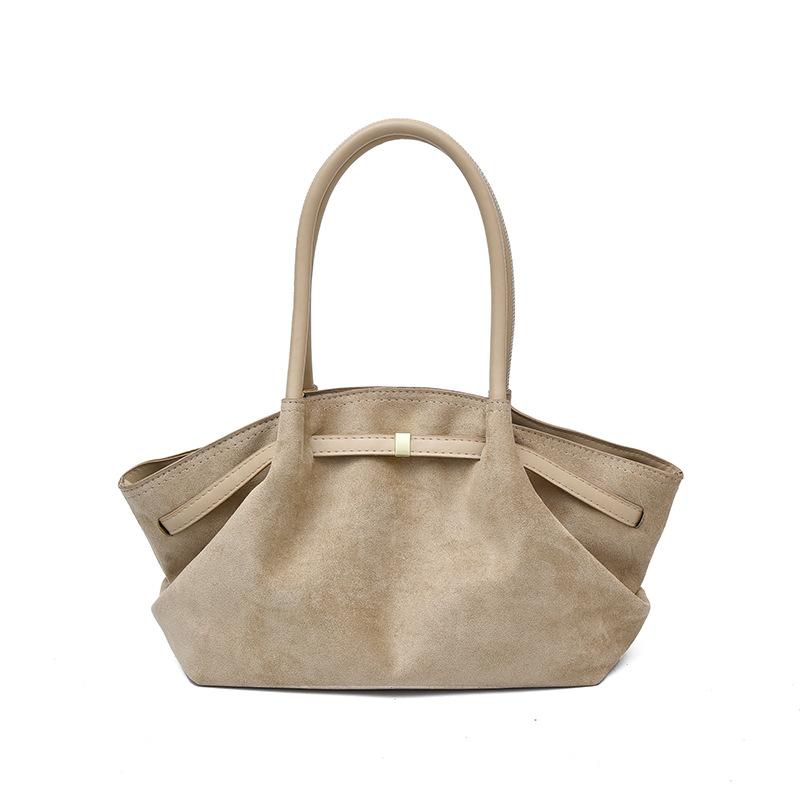 Autumn And Winter New Pleated Armpit Bag Commuter Shoulder Bag Matte Suede Large Capacity Tote Bag Women