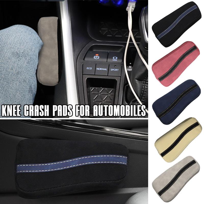 1Pcs Durable Suede Car Armrest Leg Cushion Memory Foam Knee Crash Pad Thigh Support Pillow Universal Auto Accessories