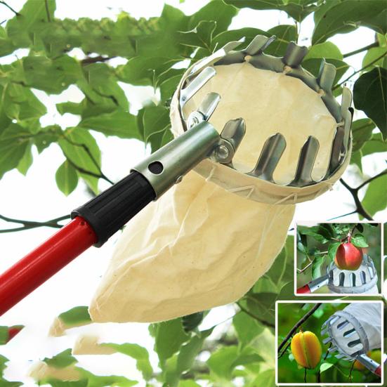Ergonomic Fruit Picker Effective Metal Manual Anti-rust Picking Tool for Garden