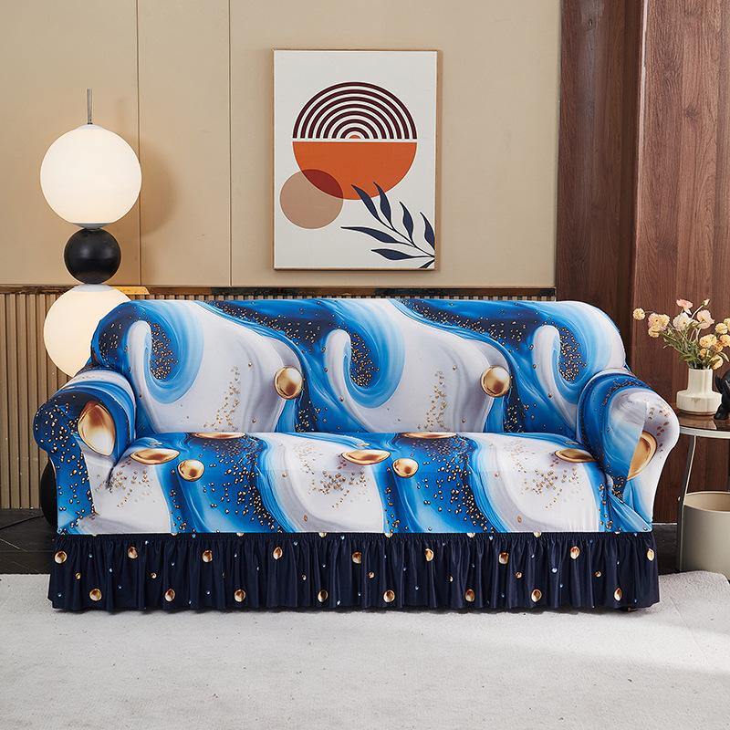 Light Luxury All-inclusive Elastic Sofa Cover Non-slip Four-season Universal Double Armrest Fabric Sofa Cover Protective Cover